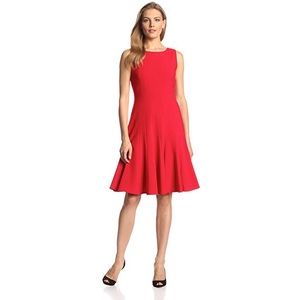 Calvin Klein Pleated A-Line Cocktail Work Dress